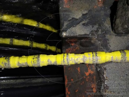 Алмазный канат DS-SBB-O1  по бетону  в работе